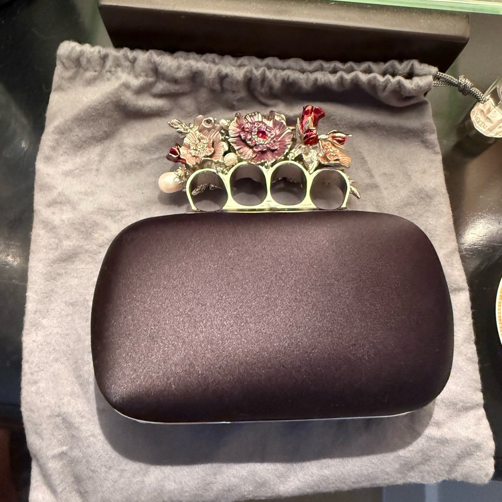 Alexander McQueen satin clutch
